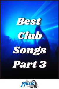 A crowd dancing under blue lights at a club with the text "Best Party Songs Part 3" overlaid; "Your Music Depot" logo at the bottom.